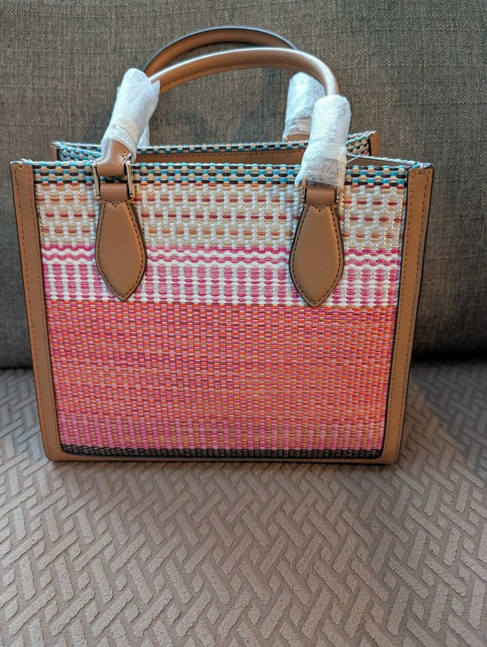 kate spade Ellie Straw Small Tote NWT